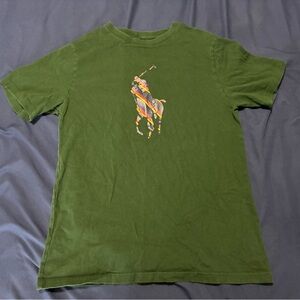 Polo by Ralph Lauren Dark Green Tee with Vibrant Logo